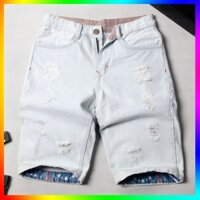 Quần short jean nam xanh bạc rách MT32 Shop Minh Thư