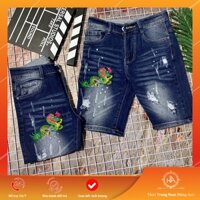 Quần short jean nam xanh cao cấp