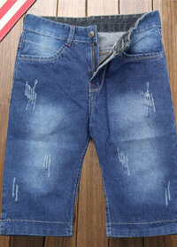 Quần short jean nam xanh cào xước Q37 - 32
