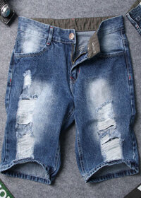 Quần short jean nam xanh đậm Q418 MĐ - 28