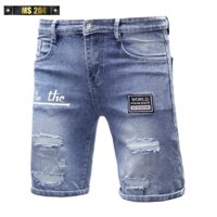 ◈Quần short jean nam xanh rách cao cấp - chất liệu bò co giãn tốt ( Hàng chuẩn shop)  Tomy_shop86 ms204