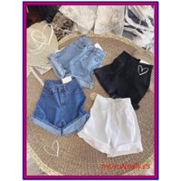 Quần SHORT JEAN NGỐ XUÔN ( dài hơn short, màu: xanh-trắng-đen) siêu đẹp DUYEL-64