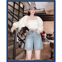 Quần SHORT JEAN NGỐ XUÔN ( dài hơn short, màu: xanh-trắng-đen) siêu đẹp s-55