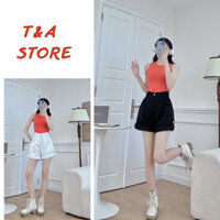 Quần short jean nữ cạp cao, eo nhún thun lai bách xin xắn, quần short nữ form rộng big size 60-70kg