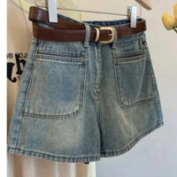 Quần short jean nữ cạp cao phối túi trước 168.fashion  Jeandui9678/P10K1