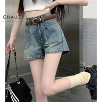 Quần short jean nữ cạp cao phối túi trước Myra.vn Jeandui9678/P10K1