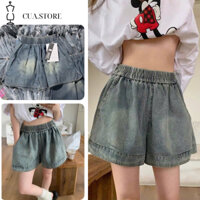 Quần Short Jean Nữ Cạp Chun Phong Cách Hàn Quốc Mẫu Mới