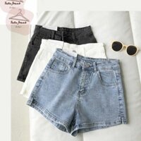 Quần short jean nữ co giãn xẻ lai QS003 phong cách hàn quốc