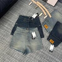 Quần Short Jean Nữ  Lai Bản To Màu Xanh Thời Trang Mã33