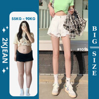 Quần Short Jean Nữ Lưng Cao Phối Rách Kiểu Bigsize MS1059 2KJean
