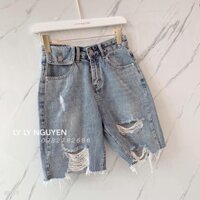 Quần short jean nữ lưng cao King168 , quần short nữ cao cấp YT10 🌟