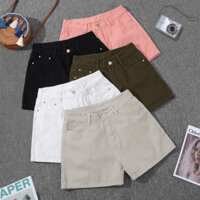 Quần Short Jean Nữ Lưng Cao Bốn Màu, Quần Đùi Nữ Bigsize