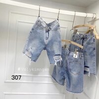 Quần short jean nữ lưng cao King168 , quần short nữ cao cấp HH09 🌟