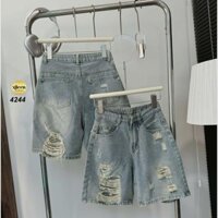Quần short jean nữ lưng cao chữ A mã 4244 dễ phối đồ 40-55kg, quần đùi nữ tại Xì Teen Fashion