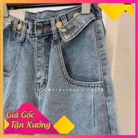 Quần short jean nữ ngố ống rộng