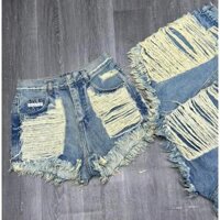 Quần Short Jean Nữ Rách Nhiều Trước Và Sau 71 - 72 - 73 - 74