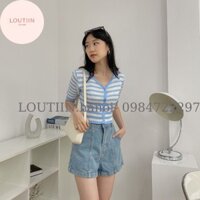 Quần short jean nữ style Hàn Quốc ❤️Freeship❤️ quần ống rộng, quần short denim - Loutiin