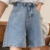 Quần short jean nữ Ullzang cạp phối khuy cao cấp (SJ1208)