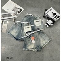 🍒🍒🍒QUẦN SHORT JEAN RÁCH TUA RUA  TÚI MAY SAU CÓ CHỮ HÀNG HIỆU FAKE TẶNG KÈM NỊT LYIE