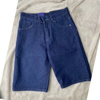 Quần short jean thun nam ống rộng, quần đùi jean thun nam ống suông co dãn tốt