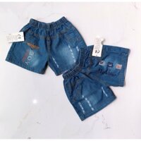 Quần short jeans bé trai size trung Size 22-28.