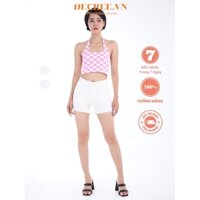 Quần Short Jeans DECREE Nữ Trắng Tu Lai