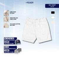 Quần short jeans nam BASIC REGULAR phom short short, dày dặn, thoải mái, mặc đi chơi, dạo phố - FEAER