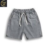 Quần Short Jeans Nam Cao Cấp PH25 Quần Đùi Jean Trên Gối, Chất Liệu Dày Dặn, Đứng Form,Cạp Chun