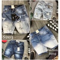 Quần Short Jeans Nam Rách Nhiều Kiểu Lạ Bao Hot