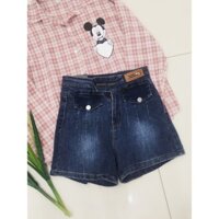 Quần short jeans nữ cạp cao