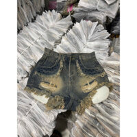 Quần short jeans nữ lưng cao