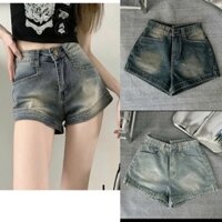 Quần short jeans nữ lưng cao hot trend