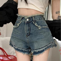 Quần Short Jeans Nữ , Quần Đùi Nữ Tua Rua 2 Tầng Hàng Quảng Châu Cao Cấp L00015