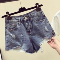 Quần Short Jeans Nữ , Quần Đùi Nữ Chất Liệu Denim Rách Tua Rua Siêu Xinh Cực Dễ Thương L016