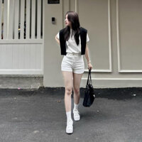 Quần Short Jeans Nữ, Quần Đùi Jeans Nữ QCCC Lưng Cao Form Ôm Tôn Dáng Jo''Store