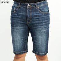 Quần short jeans Owen màu xanh đậm Regular SJ91414 LazadaMall