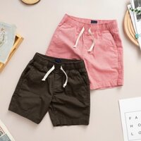 Quần short kaki lưng thun cho bé Trai size 20kg- 50kg, Quần short kaki có dây rút cho bé chất vải thoáng mát 7 màu QSK82