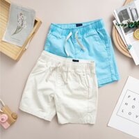 Quần short kaki lưng thun cho bé Trai size 20kg- 50kg, Quần short kaki có dây rút cho bé chất vải thoáng mát 2 màu QSK01