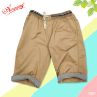 Quần short kaki nam form rộng, lưng bo thun, phong cách thể thao năng động trẻ trung - Cafe sữa 0682 - 31 64-66kg
