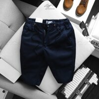 Quần short kaki nam lưng thun dây kéo có dây rút co giãn thoải mái vận động Q0004