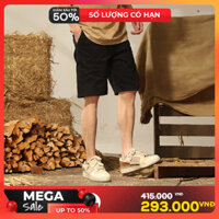 Quần Short Kaki Nam OFFICE MAN Màu Đen - Regular Fit - Vải Kaki Cao Cấp Mềm Mịn, Thoáng Mát