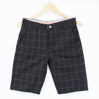 Quần Short Kaki Nam Sọc CaRo Cao Cấp NamMinh - Đen - 28
