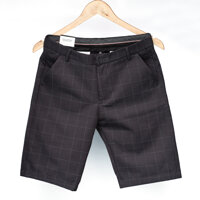 Quần Short Kaki Nam Sọc CaRo Cao Cấp NamMinh - Xám Đậm - 31