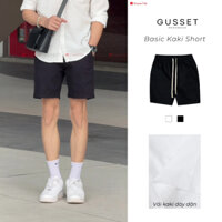 Quần Short Kaki Nam TRÊN GỐI GUSSET Mã STG Thiết Kế Cạp Chun Co Giãn Thoải Mái Vận Động