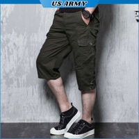Quần Short Kaki Nam US ARMY, Quần Túi Hộp Nam Phong Cách Lính Chất Liệu KaKi Cao Cấp, Kiểu Dáng Trẻ Trung Năng Động -HÀNG CHÍNH HÃNG - XXL - XANH RÊU