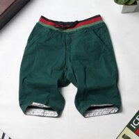 Quần short kaki nam xanh rêu lưng thun MT160 Shop Minh Thư