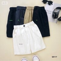 Quần short kaki trắng, vàng bé trai trơn B2kid 5 6 7 8 9 10 12 tuổi shop Bé Thơ