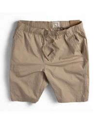 Quần short khaki cạp chun basic, diễu gấu FSBK010