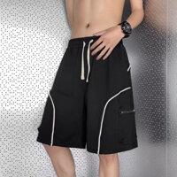 Quần short khoá hộp, chạy sọc, cá tính, chất kaki, 2 size unisex Nam Menswear T767G