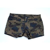 Quần short lính màu nâu lính army có túi trước sau vải kaki co dãn hoạ tiết rằn ri sexy
